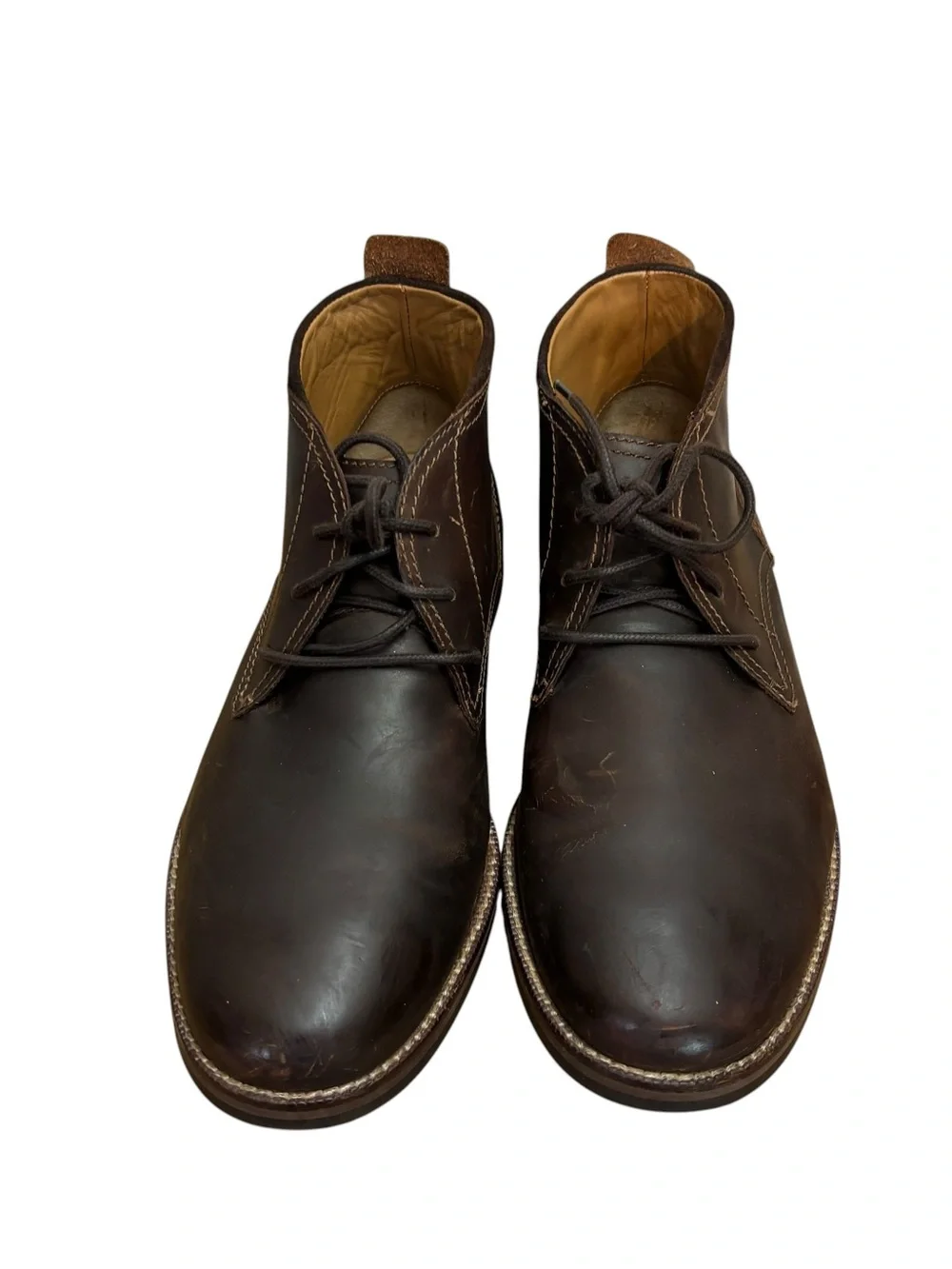 Cole Haan Ogden Stitch Chukka Boots Leather Brown Men Size US 9.5 M